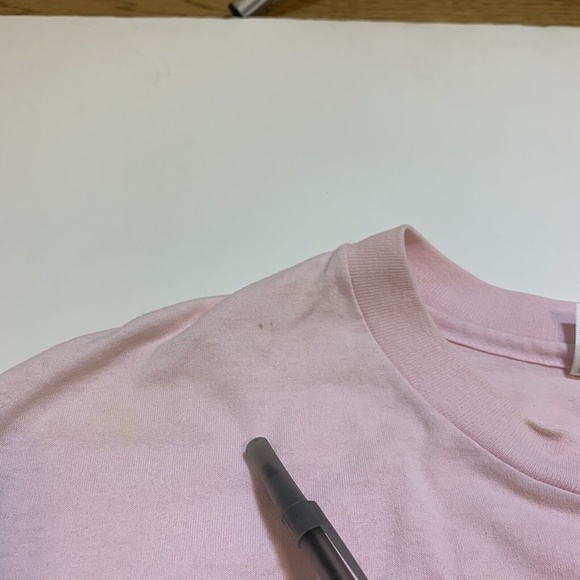 Vintage 90s Georgia Single Stitch Hanes 50/50 Made in USA Pink T-Shirt Medium - Picture 4 of 12